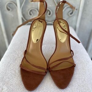 Express Tan Strappy Heels 4.5 “